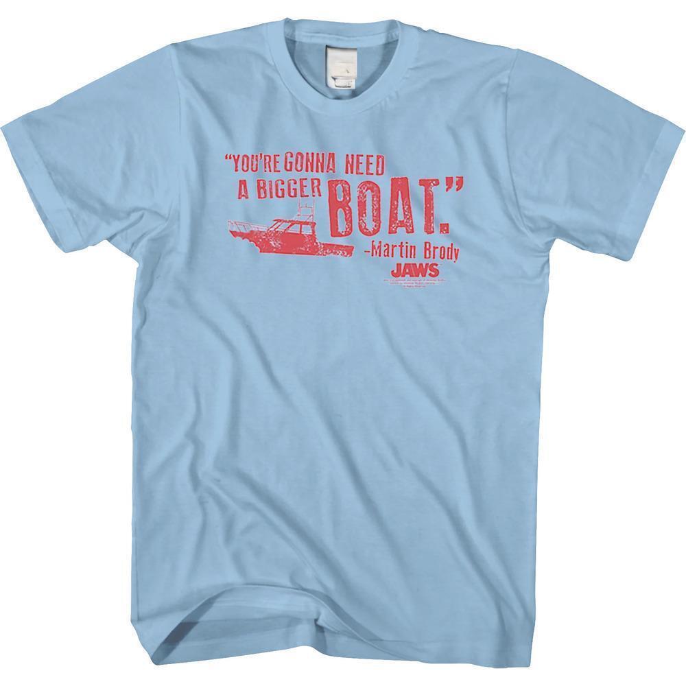 Bigger Boat T Shirt Jaws Movie Quote Classic Film Fan Graphic Tee 05
